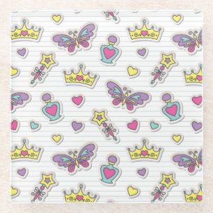 Ballettprinzessinmuster Glasuntersetzer