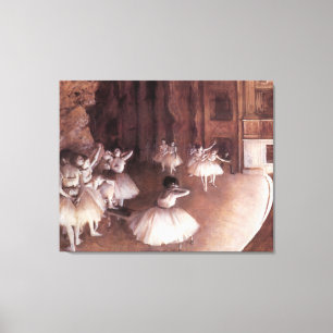 Ballettprobe auf der Bühne von Edgar Degas Leinwanddruck