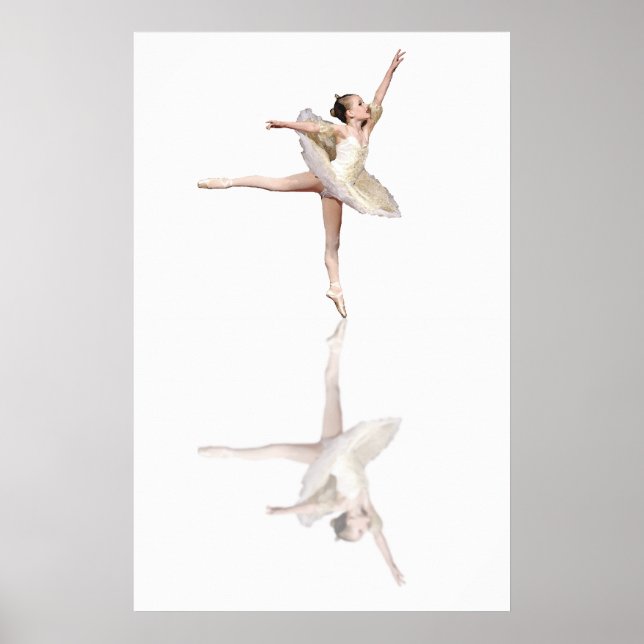 Ballettreflektionen weiß poster (Vorne)