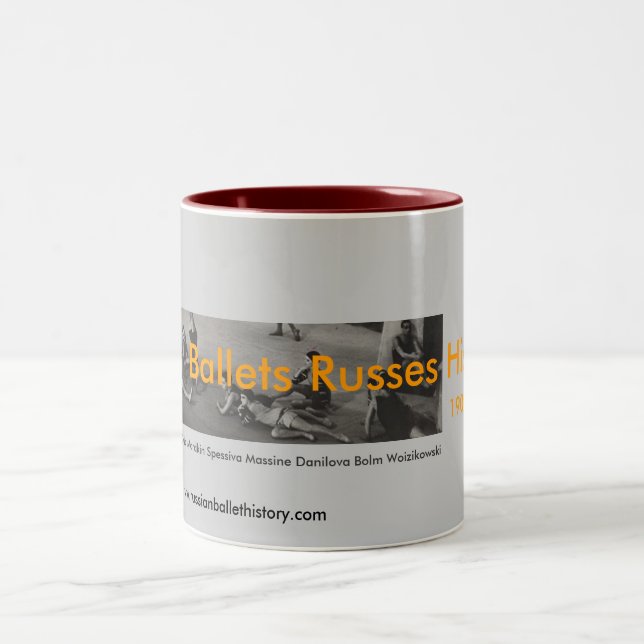 Balletts Russes Website-Tasse Zweifarbige Tasse (Mittel)