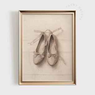 Ballettschuhe Druck, Vintage DRUCKBARE Kunst, Ball Poster