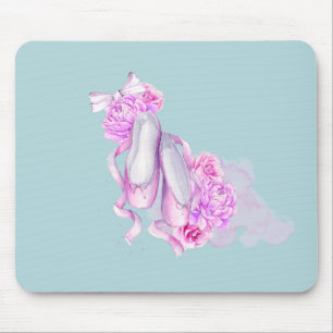Ballettschuhe mit Extravaganten Peonies und Bow Mousepad