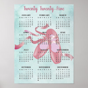Ballettschuhe Pantoffeln Tanz 2025 Kalender Poster