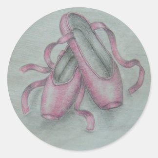Ballettschuhe Runder Aufkleber