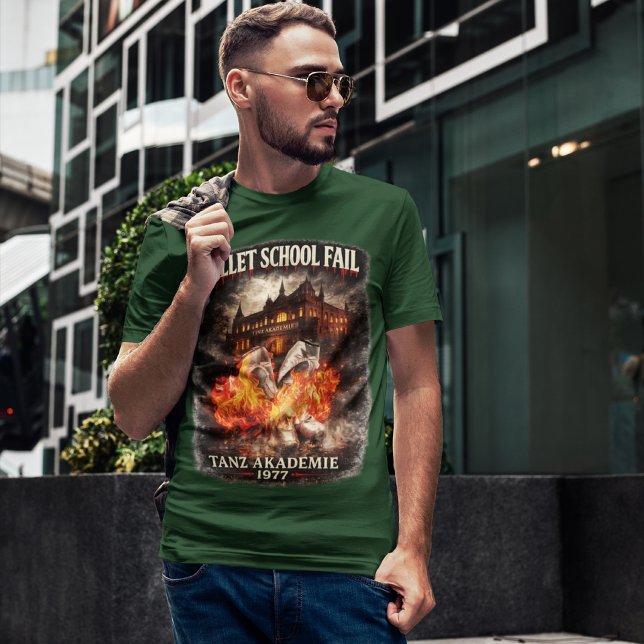 Ballettschule Versager Männer dunkles T-Shirt (She trained for ballet… not black magic.)