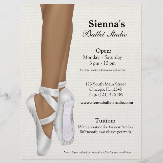 Ballettstudio Flyer (Vorne)
