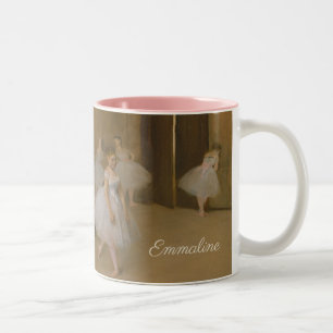 Ballettstunde Edgar Degas Tanz personalisiert Zweifarbige Tasse