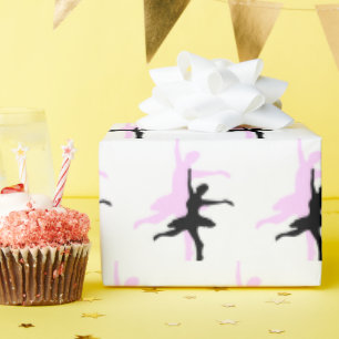 Balletttanz Rosa & Schwarz Geschenkpapier