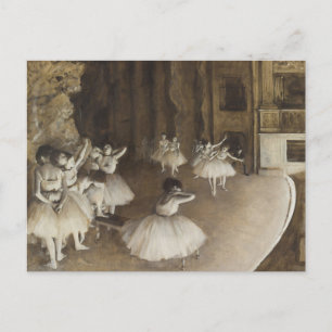 Balletttänzer auf der Bühne Edgar Degas Postkarte