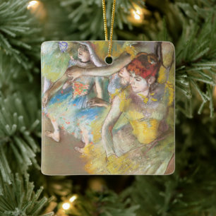 Balletttänzer auf der Bühne von Edgar Degas Keramikornament