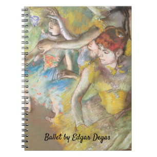 Balletttänzer auf der Bühne von Edgar Degas Notizblock