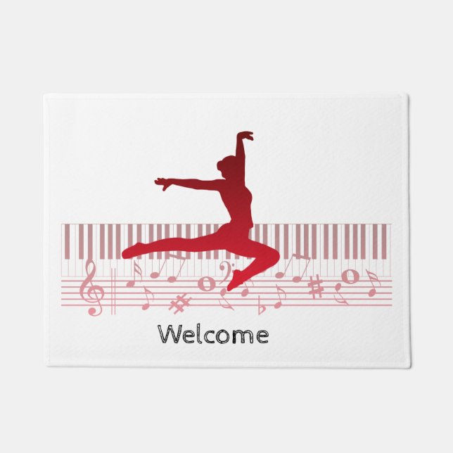 Balletttänzer auf der Tastatur Fußmatte (Vorderseite)