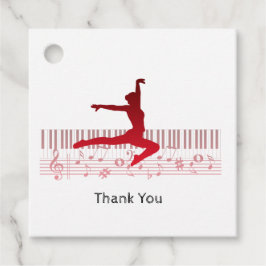 Balletttänzer auf der Tastatur Geschenkanhänger