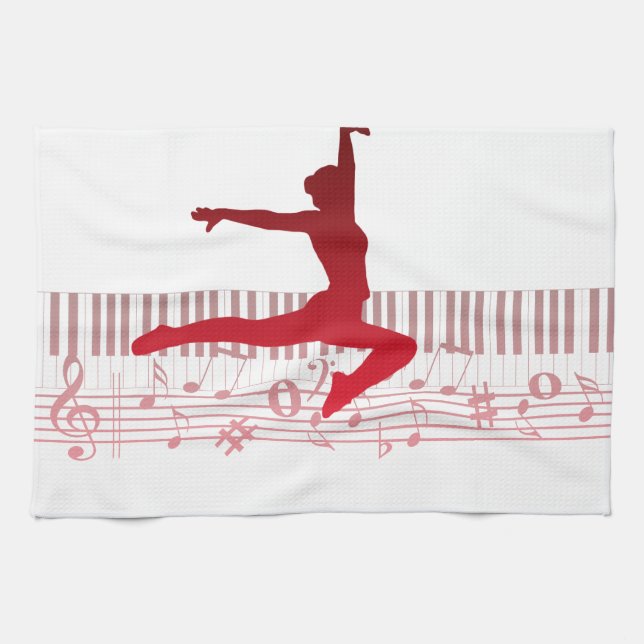Balletttänzer auf der Tastatur Geschirrtuch