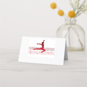 Balletttänzer auf der Tastatur Platzkarte