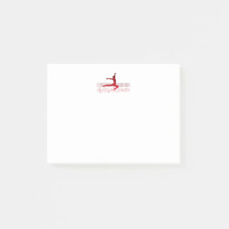 Balletttänzer auf der Tastatur Post-it Klebezettel