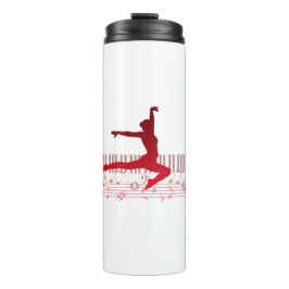 Balletttänzer auf der Tastatur Thermosbecher