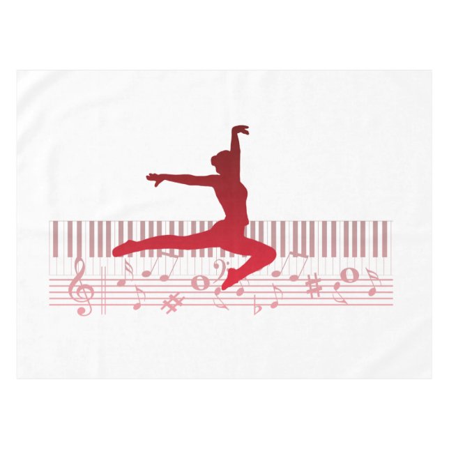 Balletttänzer auf der Tastatur Tischdecke (Vorderseite (Horizontal))