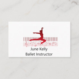 Balletttänzer auf der Tastatur Visitenkarte