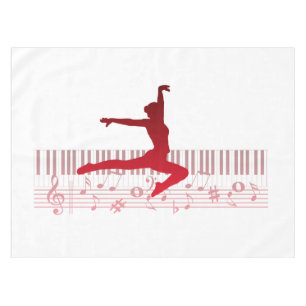 Balletttänzer auf einer Tastatur Tischdecke