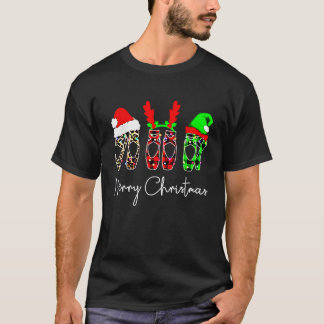 Balletttänzer Ballerina Frohe Weihnachten Weihnach T-Shirt