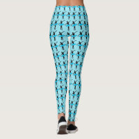 Balletttänzer Ballerina Silhouette Leggings Blau