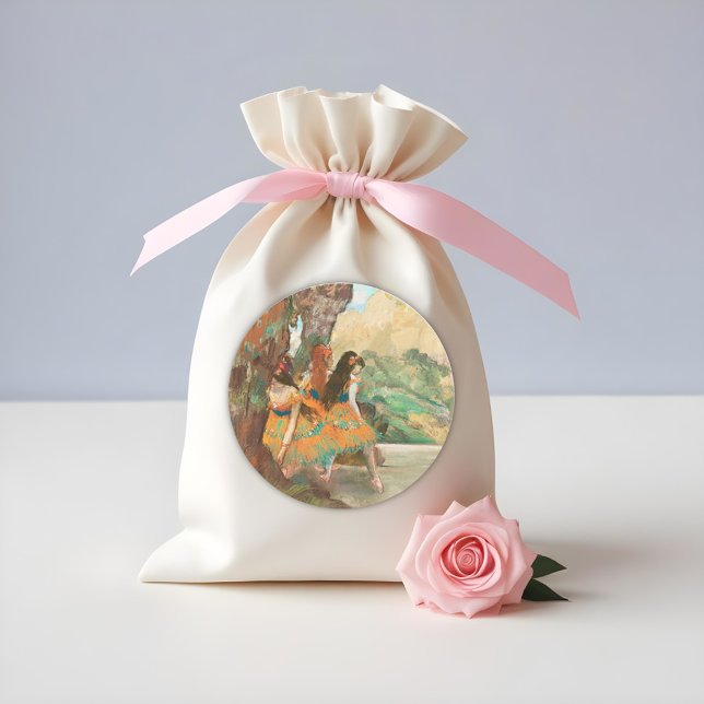 Balletttänzer, Degas Art Runder Aufkleber (Von Creator hochgeladen)