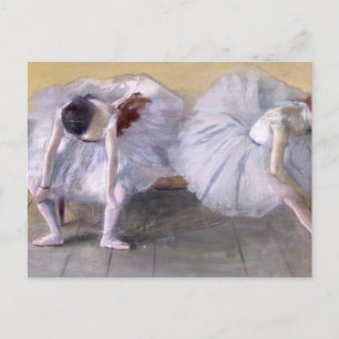 Balletttänzer, der Edgar Degas dehnt Postkarte