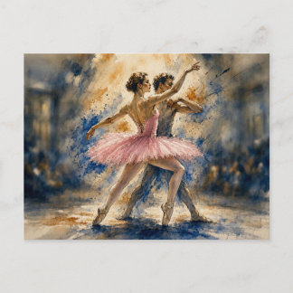 Balletttänzer in Bewegung, Postkarte