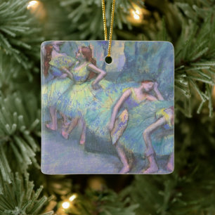 Balletttänzer in den Flügeln von Edgar Degas Keramikornament
