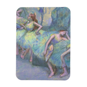 Balletttänzer in den Flügeln von Edgar Degas Magnet