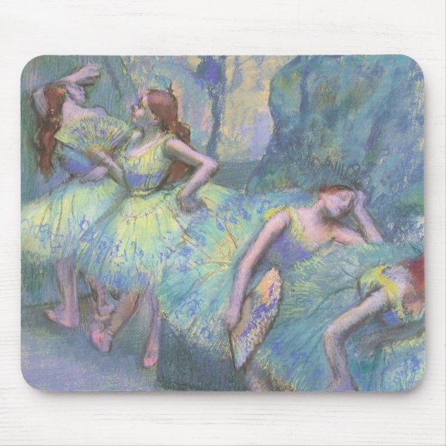 Balletttänzer in den Flügeln von Edgar Degas Mousepad (Vorne)