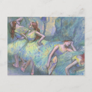 Balletttänzer in den Flügeln von Edgar Degas Postkarte