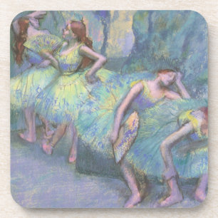 Balletttänzer in den Flügeln von Edgar Degas Untersetzer