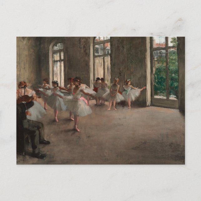 Balletttänzer in der Ballettschule Edgar Degas Postkarte (Vorderseite)
