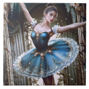 Balletttänzer in einem blauen Tutu Fliese