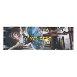 Balletttänzer in einem blauen Tutu Namenschild