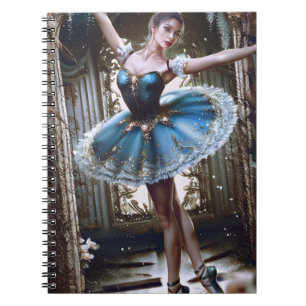 Balletttänzer in einem blauen Tutu Notizblock