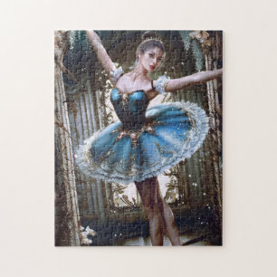 Balletttänzer in einem blauen Tutu Puzzle
