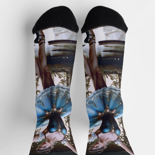 Balletttänzer in einem blauen Tutu Socken (Oben)