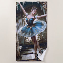 Balletttänzer in einem blauen Tutu Strandtuch