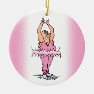 Balletttänzer in PInk Tutu Keramik Ornament
