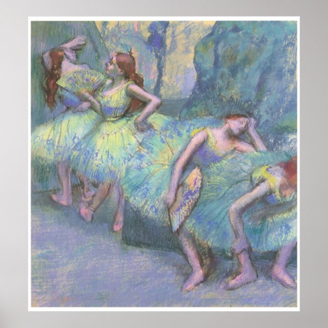 Balletttänzer in the Wings, 1890-95, Degas Poster (Vorne)