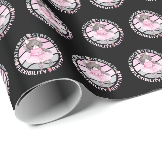 Balletttänzer - Kernwerte - Ballerina Geschenkpapier (Rolleneckpunkt)
