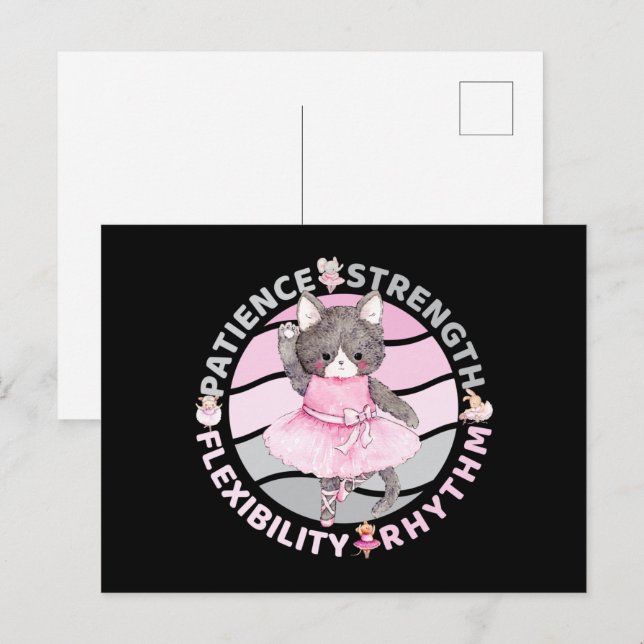 Balletttänzer - Kernwerte - Ballerina Postkarte (Vorne/Hinten)