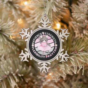 Balletttänzer - Kernwerte - Ballerina Schneeflocken Zinn-Ornament
