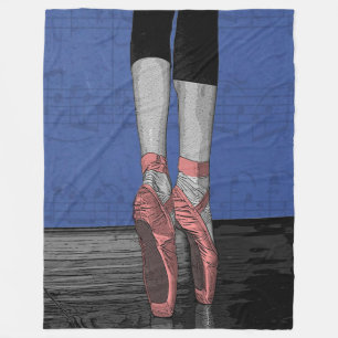 Balletttänzer mit rosa Schuhen Fleece Blanket