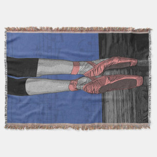 Balletttänzer mit rosa Schuhputzleder Decke