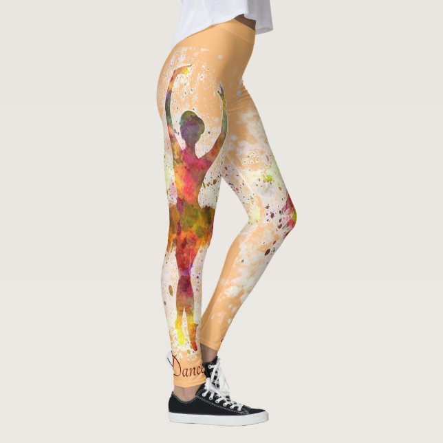 Balletttänzer Personalisieren Ballerina Leggings (Rechts)