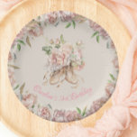 Balletttänzer Pink Floral Geburtstag Pappteller<br><div class="desc">Feiern Sie ihren Geburtstag mit einer schönen Ballerina Geburtstagsparty! Wasserfarbene Blumenelemente geben diesen Tellern ein skurriles Märchen-Gefühl. Finden Sie passende Artikel in meinem Shop.</div>